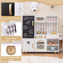 White Play Kitchen with Chalkboard, Lights and Sounds – White