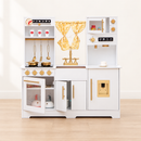 Baby Direct Wooden Play Kitchen with Lights and Sounds — White, full kitchen view