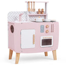 Compact Pink and White Play Kitchen with Cookware – Pink & White