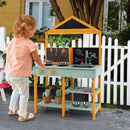 Outdoor Mud Kitchen with Root Viewer Planter – Multicolour