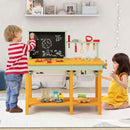 Wooden Kids Workbench with Chalkboard and Storage Baskets – Multicolour