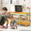 Wooden Kids Workbench with Chalkboard and Storage Baskets – Multicolour