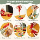 Wooden Kids Workbench with Chalkboard and Storage Baskets – Multicolour