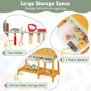Wooden Kids Workbench with Chalkboard and Storage Baskets – Multicolour