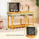 Wooden Kids Workbench with Chalkboard and Storage Baskets – Multicolour