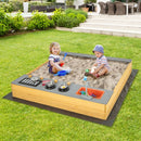 Kids Wooden Sandpit with Play Kitchen – Natural