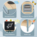 Two-Sided Outdoor Mud Kitchen and Grocery Store – Blue & Natural