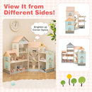 Wooden Corner Dollhouse with Furniture and Accessories – Pink