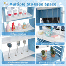Double-Sided Outdoor Mud Kitchen with Canopy – Blue