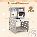 Double-Sided Outdoor Mud Kitchen with Canopy – Grey