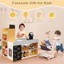 Pretend Grocery Store with Shopping Cart and Checkout – White