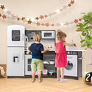 Modular Play Kitchen with Separate Washing Machine – Brown