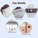 Modular Play Kitchen with Separate Washing Machine – Brown