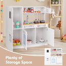 White Play Kitchen with Microwave and Dishwasher – White