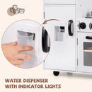 White Play Kitchen with Light-Up Stove and Storage – White