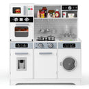 White Play Kitchen with Light-Up Stove and Coffee Maker – White