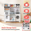 White Play Kitchen with Light-Up Stove and Coffee Maker – White