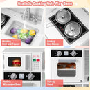 White Play Kitchen with Light-Up Stove and Coffee Maker – White