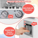White Play Kitchen with Light-Up Stove and Coffee Maker – White