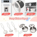 White Play Kitchen with Light-Up Stove and Coffee Maker – White