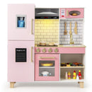 Pink Play Kitchen with Lights, Ice Maker and BBQ Grill – Pink