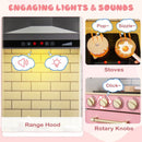 Pink Play Kitchen with Lights, Ice Maker and BBQ Grill – Pink