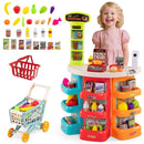 Pretend Supermarket with Shopping Cart and Play Food – Multicolour