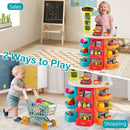 Pretend Supermarket with Shopping Cart and Play Food – Multicolour