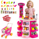 Pretend Supermarket with Shopping Cart and Play Food – Pink