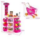 Pretend Supermarket with Shopping Cart and Play Food – Pink