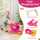 Pretend Supermarket with Shopping Cart and Play Food – Pink