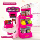 Pretend Supermarket with Shopping Cart and Play Food – Pink