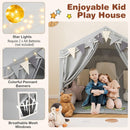 Two-Door Kids Play Tent with Padded Mat and Star Lights – TP10254GR
