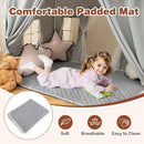 Two-Door Kids Play Tent with Padded Mat and Star Lights – TP10254GR