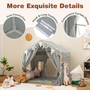 Two-Door Kids Play Tent with Padded Mat and Star Lights – TP10254GR
