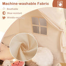 Large Dome Play Tent with Lights and Pennants – Beige