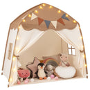 Large Dome Play Tent with Lights and Pennants – Coffee