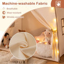 Large Dome Play Tent with Lights and Pennants – Coffee
