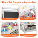 3-in-1 Kids Art Easel with Storage Bins – Grey
