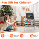 3-in-1 Kids Art Easel with Storage Bins – Grey