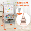 3-in-1 Kids Art Easel with Storage Bins – Grey