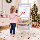 3-in-1 Kids Art Easel with Storage Bins – Natural
