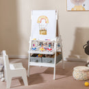 3-in-1 Kids Art Easel with Storage Bins – White
