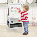 3-in-1 Kids Art Easel with Storage Bins – White