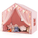 Large Kids Playhouse Tent with Curtains and Lights – Pink