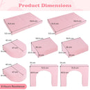 Modular kids sofa play couch set in pink, featuring 8 soft foam blocks for climbing, lounging, and creative play.
