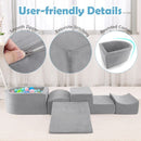 5-Piece Soft Play Set with Ball Pit and Washable Covers – Grey