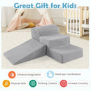 5-Piece Soft Play Set with Ball Pit and Washable Covers – Grey