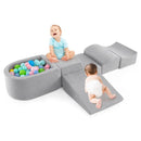 5-Piece Soft Play Set with Ball Pit and Washable Covers – Grey