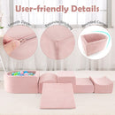 5-Piece Soft Play Set with Ball Pit and Washable Covers – Pink